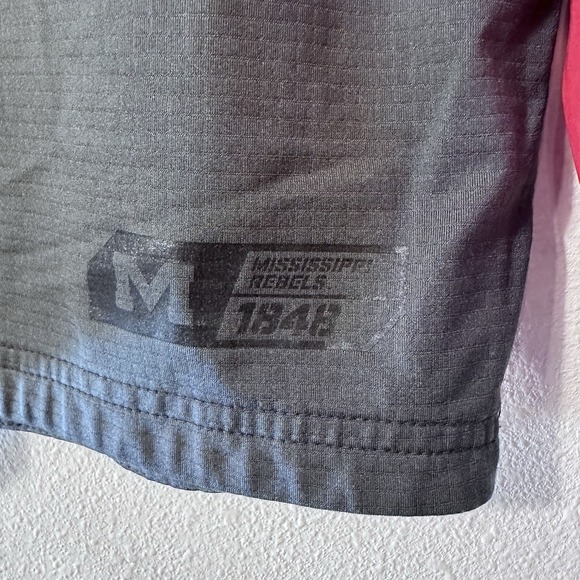 Ole Miss Rebels Nike Swoosh Windbreaker Jacket 1/4 Zip Pullover Mens Small Red - Picture 5 of 10